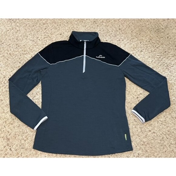 Kathmandu Women's Merino Corespun 1/4 Zip Long Sleeve Pullover Size 8 EUC - Picture 1 of 5